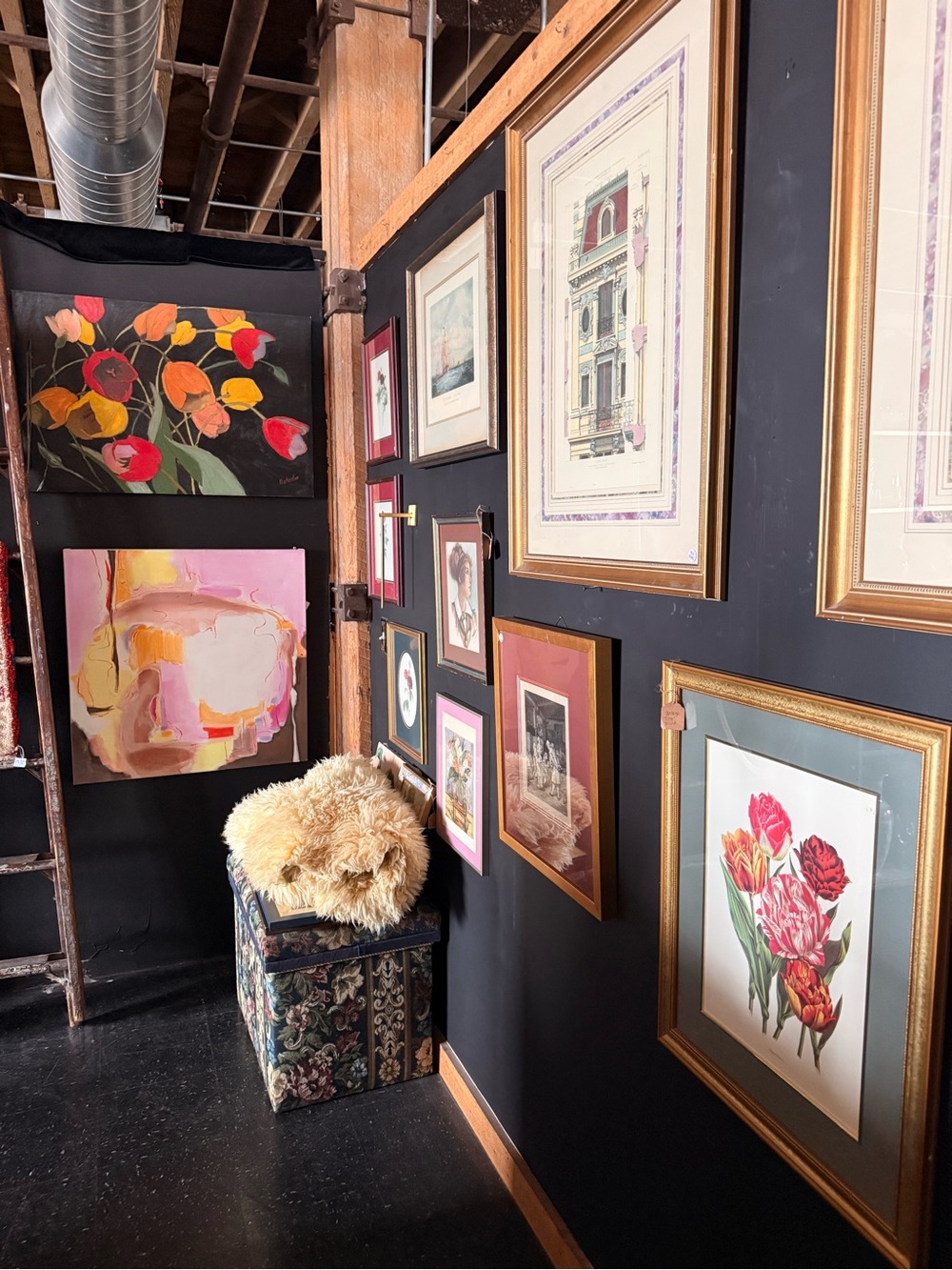 Beautiful Tulips Painting Signed by the Artist, Natasha